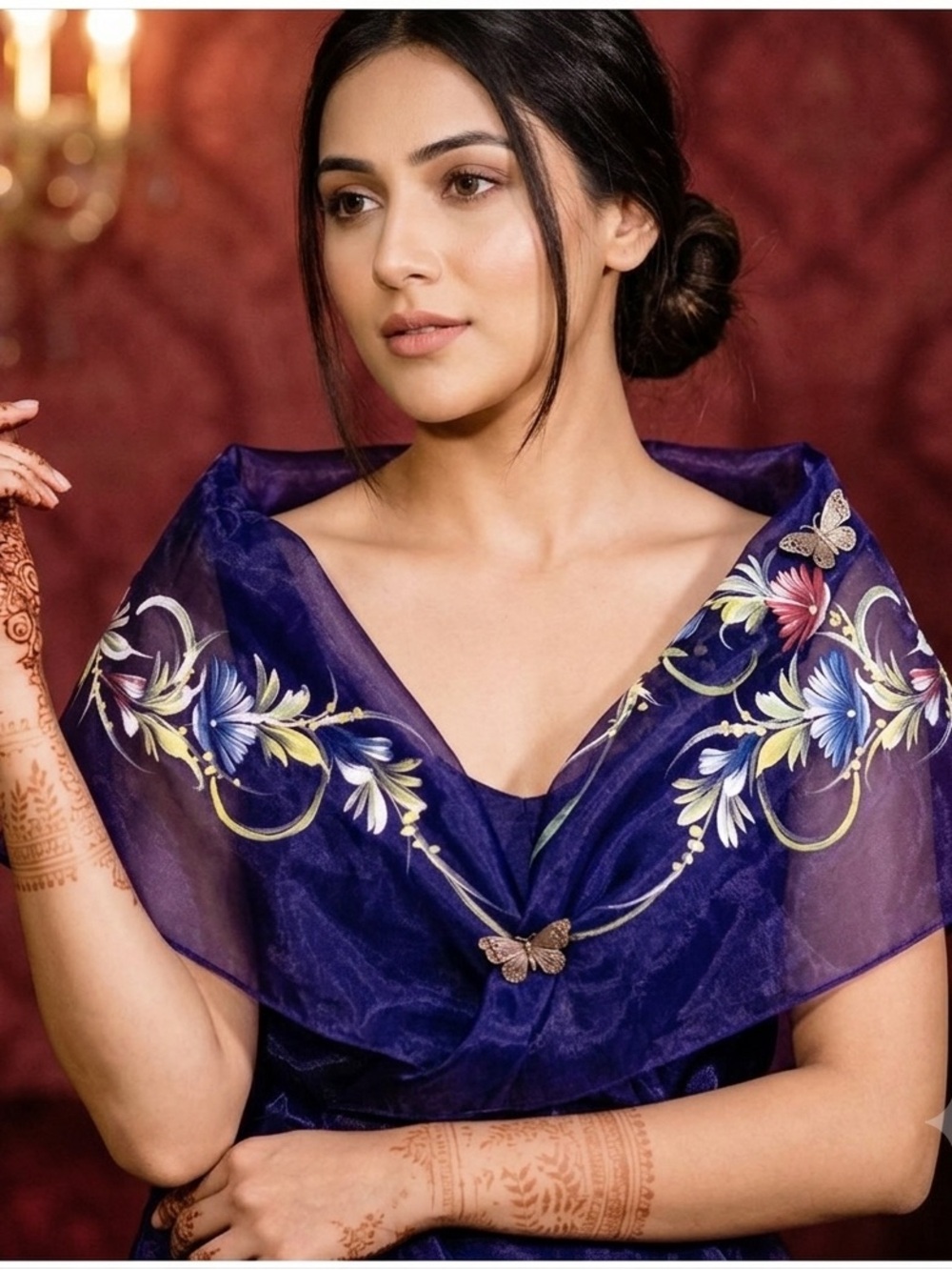 Navy Blue Filipiniana Belted Size Medium